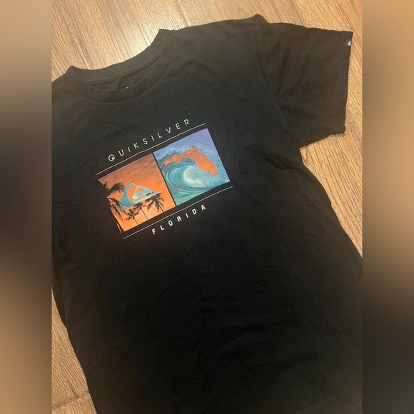 QuickSilver Logo Graphic Tee Mens Large - Picture 2 of 4